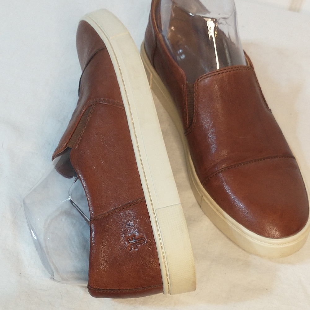Frye Brown Leather Slip-On Loafers